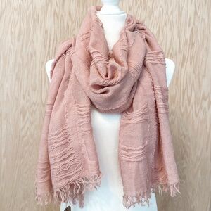 AE Crinkle Fringe Ripped Soft Cozy Scarf